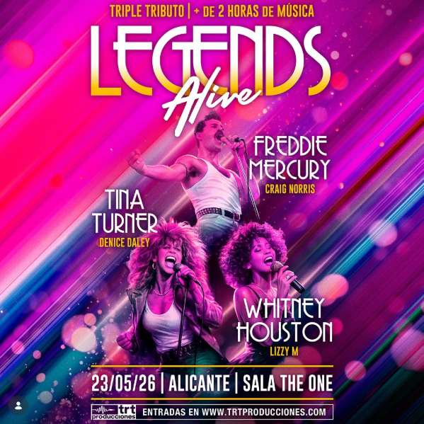 Legends alive – queen, tina turner and whitney houston